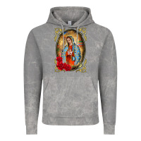 Cloud Rock our lady of guadalupe frame Vintage Hoodie - BarkalooDesign