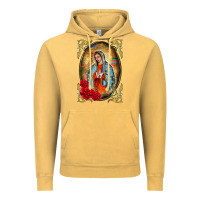 Vintage Mustard our lady of guadalupe frame Vintage Hoodie - BarkalooDesign