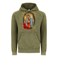Vintage Olive our lady of guadalupe frame Vintage Hoodie - BarkalooDesign