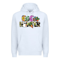 White Egg hunter Easter Day Premium Hoodie - HowdyJamesFarm