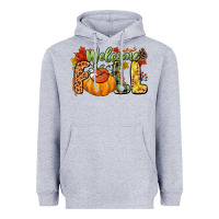 Heather Grey Welcome Fall Heavyweight Hoodie - NancyCooperArtShop