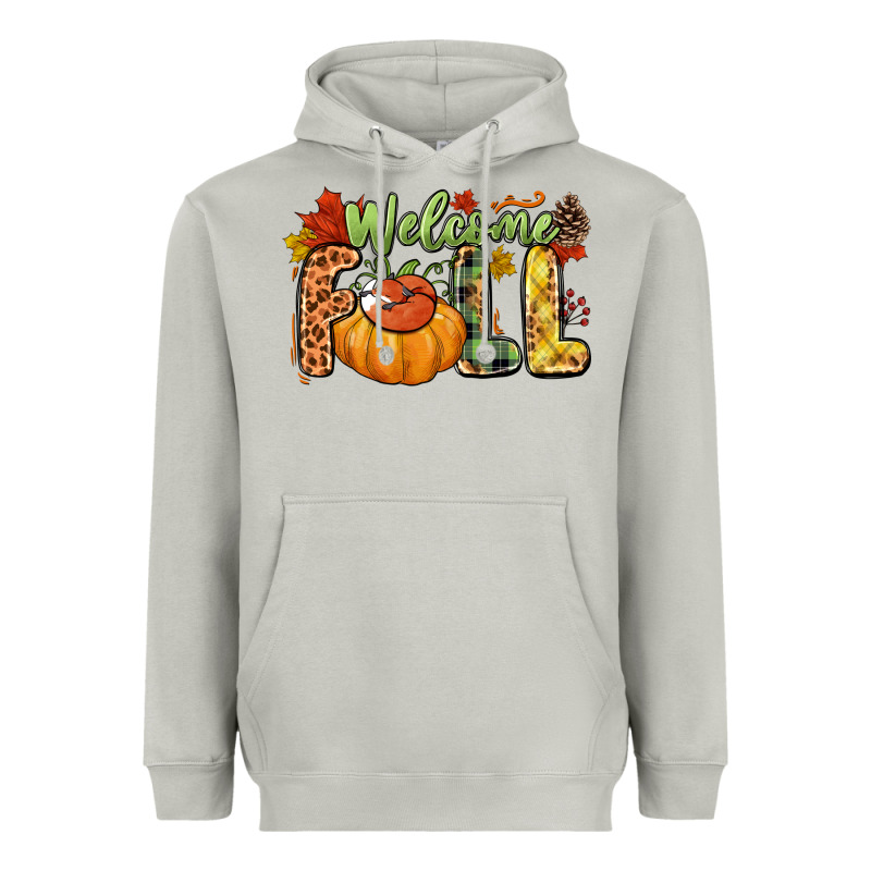 Welcome Fall Heavyweight Hoodie by NancyCooperArtShop | Teevron