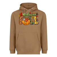 Toasted Coconut Welcome Fall Heavyweight Hoodie - NancyCooperArtShop