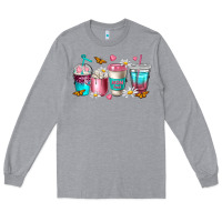 Heather Grey mom fuel coffee cups Long Sleeve Tee - NancyCooperArtShop