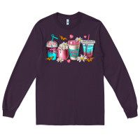 Plum mom fuel coffee cups Long Sleeve Tee - NancyCooperArtShop