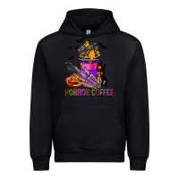 Black Horror Coffee Urban Hoodie - FaDigitalArtStudio