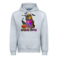 Heather Grey Horror Coffee Urban Hoodie - FaDigitalArtStudio