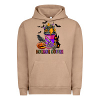 Pigment Burro Horror Coffee Urban Hoodie - FaDigitalArtStudio