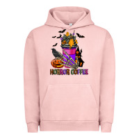 Pigment Salmon Horror Coffee Urban Hoodie - FaDigitalArtStudio