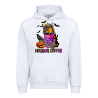 White Horror Coffee Urban Hoodie - FaDigitalArtStudio