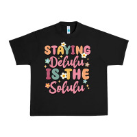 Black staying delulu is the solulu Urban Heavy Tee - MaliasSmallBusiness
