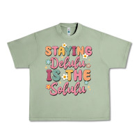 Oil Green staying delulu is the solulu Urban Heavy Tee - MaliasSmallBusiness