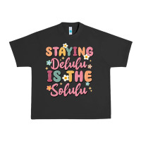 Pigment Black staying delulu is the solulu Urban Heavy Tee - MaliasSmallBusiness
