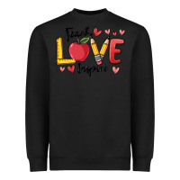Black teach love inspire Heavyweight Sweatshirt - MaliasSmallBusiness