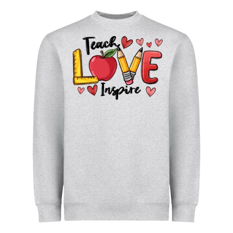 Teach Love Inspire Heavyweight Sweatshirt by MaliasSmallBusiness | Teevron