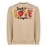 Mushroom teach love inspire Heavyweight Sweatshirt - MaliasSmallBusiness