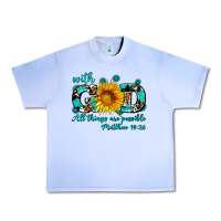 Grape Ice with god all things are possible sunflower Urban Heavy Tee - AdoDesignShop