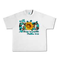 Lunar Rock with god all things are possible sunflower Urban Heavy Tee - AdoDesignShop