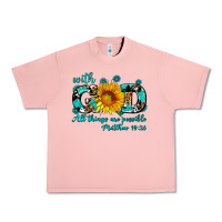 Salmon with god all things are possible sunflower Urban Heavy Tee - AdoDesignShop