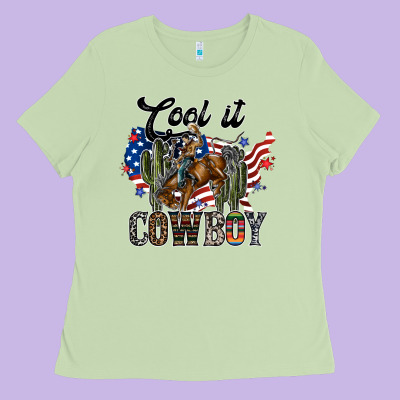 Cool It Cowboy Ladies Tee Designed By Sublimationcraftshop