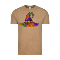 Vintage Coffee Spider Web Witch Hat Vintage Tee - Jasminsmagicworld