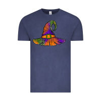 Vintage Denim Spider Web Witch Hat Vintage Tee - Jasminsmagicworld