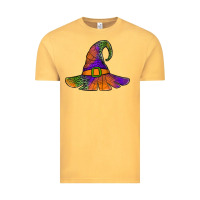 Vintage Mustard Spider Web Witch Hat Vintage Tee - Jasminsmagicworld