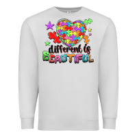 Dove Grey Different is beautiful Premium Sweatshirt - NancyCooperArtShop