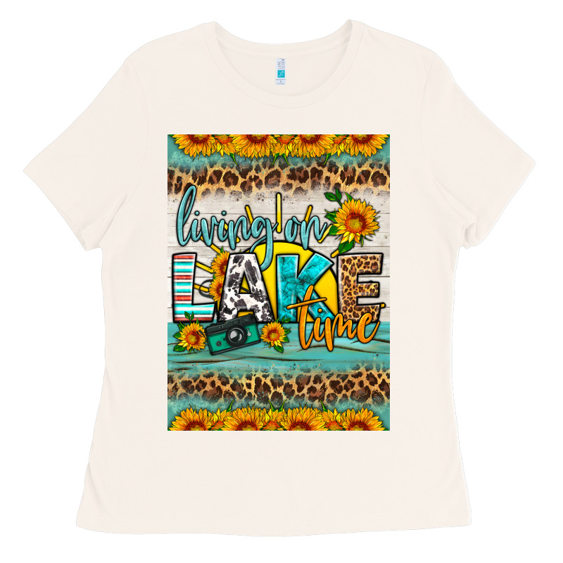 Living On Lake Time Air Freshener Ladies Tee by HRA Design Shop | Teevron