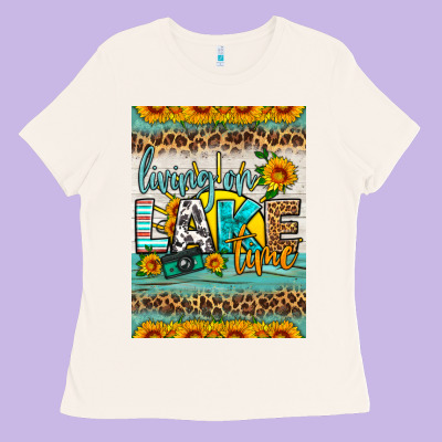 Living On Lake Time Air Freshener Ladies Tee Designed By Hra Design Shop