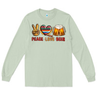 Matcha peace love beer Long Sleeve Tee - NancyCooperArtShop