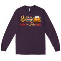 Plum peace love beer Long Sleeve Tee - NancyCooperArtShop