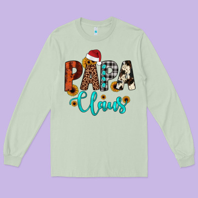 Papa Claus Long Sleeve Tee Designed By Jahusdesignshop