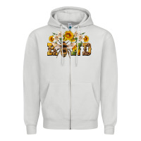 Dove Grey bee kind Zipper Hoodie - Artiststas