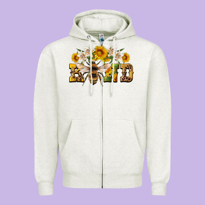 Bee Kind Zipper Hoodie Designed By Artiststas