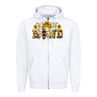 White bee kind Zipper Hoodie - Artiststas