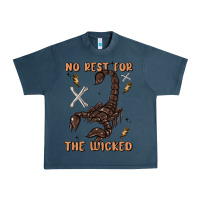 Midnight Navy no rest for the wicked Urban Heavy Tee - MaliasSmallBusiness