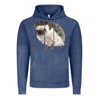 Vintage Denim Hedgehog Illustrations Vintage Hoodie - LillyAllenDesigns