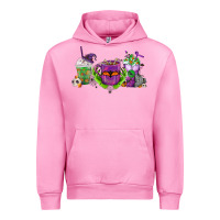 Fuchsia Pink Halloween Coffee Cups Urban Hoodie - FaDigitalArtStudio