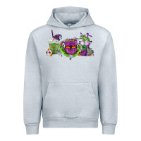 Heather Grey Halloween Coffee Cups Urban Hoodie - FaDigitalArtStudio