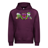 Mauve Wine Halloween Coffee Cups Urban Hoodie - FaDigitalArtStudio