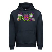 Navy Halloween Coffee Cups Urban Hoodie - FaDigitalArtStudio