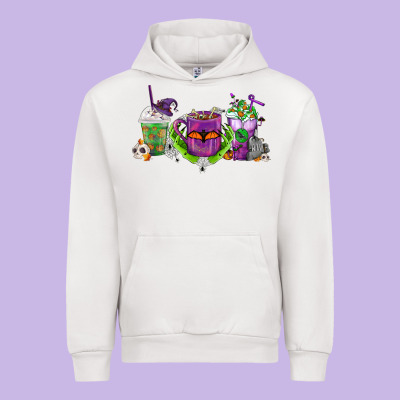 Halloween Coffee Cups Urban Hoodie Designed By Fadigitalartstudio