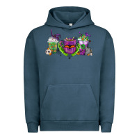 Pigment Midnight Navy Halloween Coffee Cups Urban Hoodie - FaDigitalArtStudio