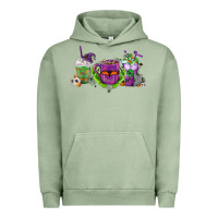 Pigment Oil Green Halloween Coffee Cups Urban Hoodie - FaDigitalArtStudio