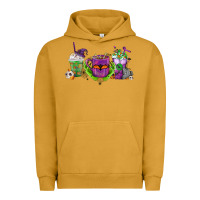 Pigment Peanut Butter Halloween Coffee Cups Urban Hoodie - FaDigitalArtStudio