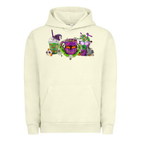 Pigment Pistachio Halloween Coffee Cups Urban Hoodie - FaDigitalArtStudio