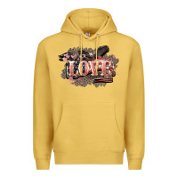 Antique Gold Love America 4th of july Premium Hoodie - HowdyJamesFarm