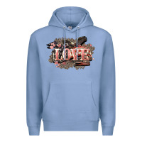 Colony Blue Love America 4th of july Premium Hoodie - HowdyJamesFarm