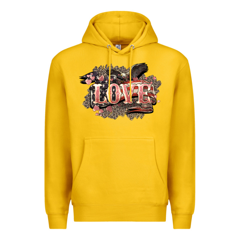 Love America 4th Of July Premium Hoodie by HowdyJamesFarm | Teevron